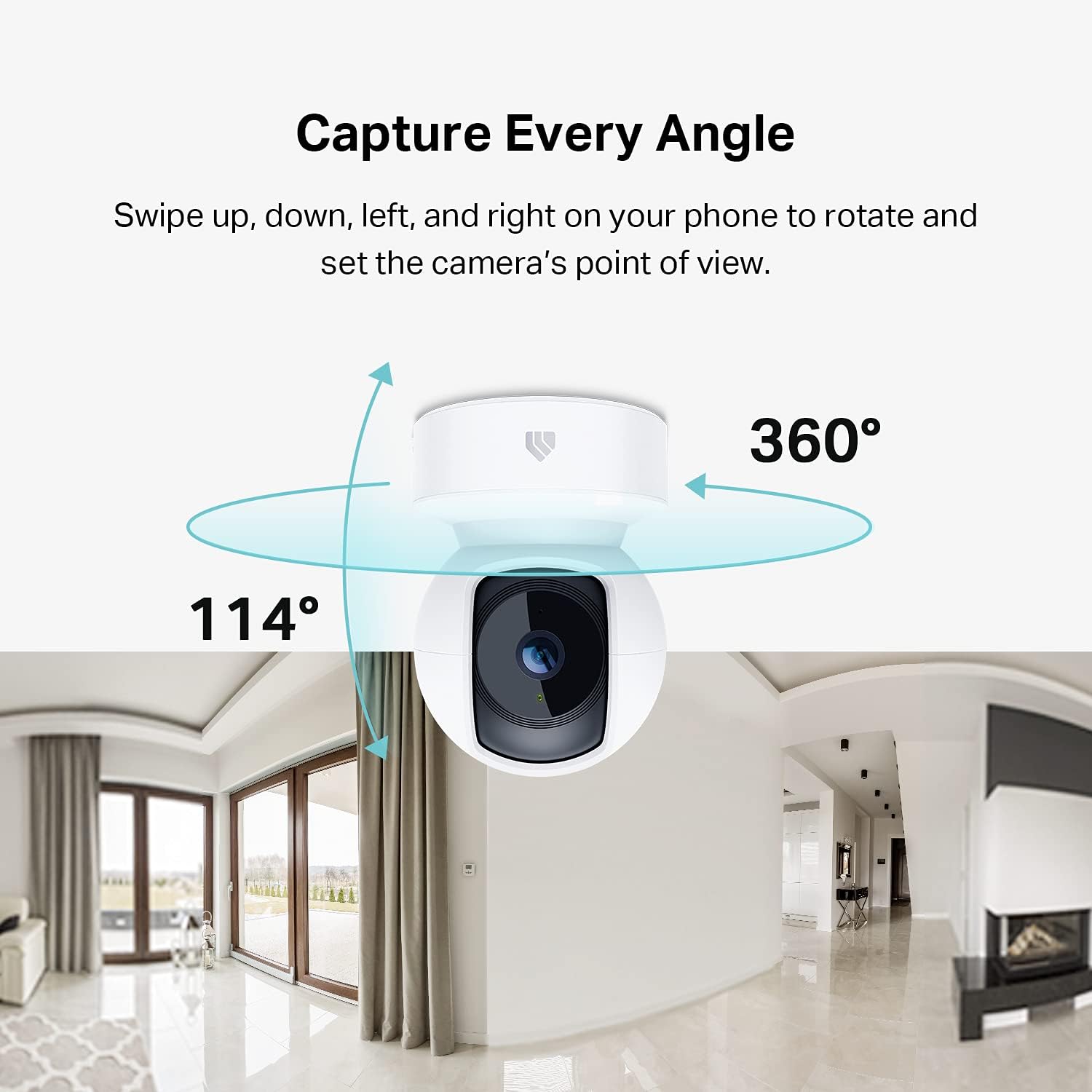 2K Indoor Pan/Tilt Security Camera – Baby Monitor & Pet Cam, Motion Tracking, 2-Way Audio, Night Vision