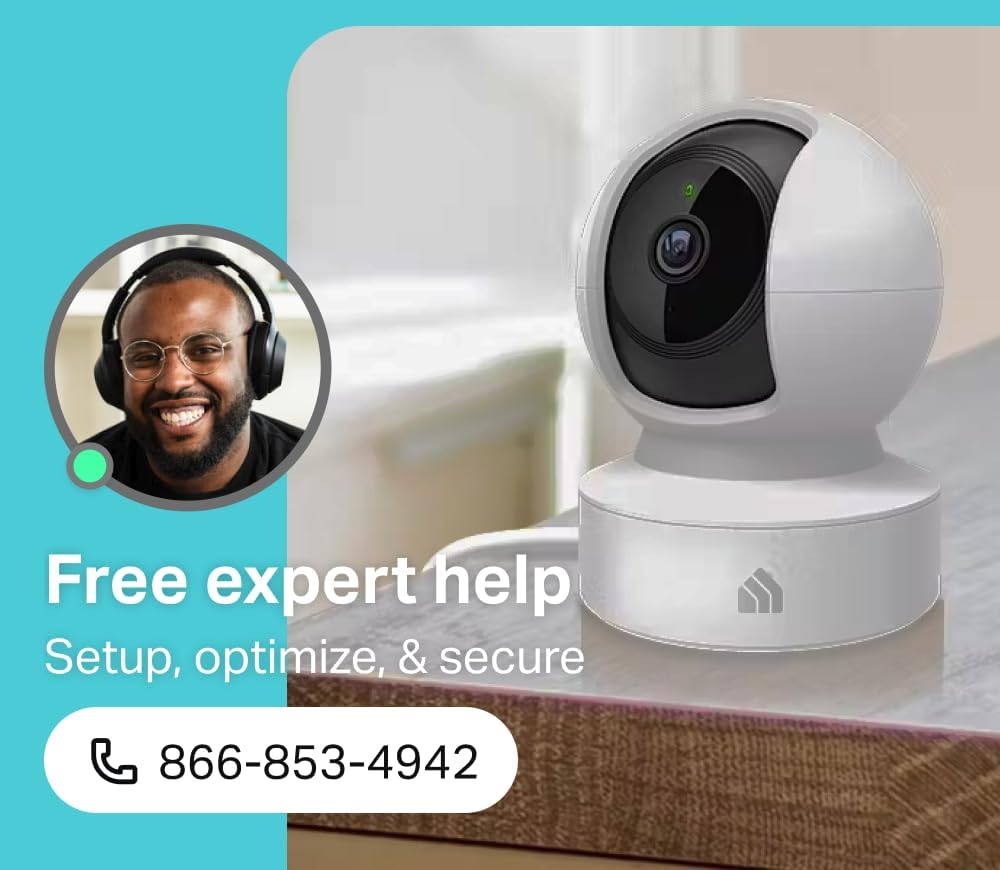 2K Indoor Pan/Tilt Security Camera – Baby Monitor & Pet Cam, Motion Tracking, 2-Way Audio, Night Vision